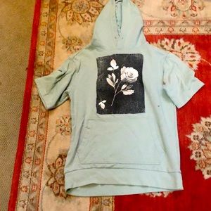 Green rose T-Shirt w/ Hoodie